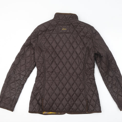 Joules Womens Brown Quilted Jacket Size 10 Button