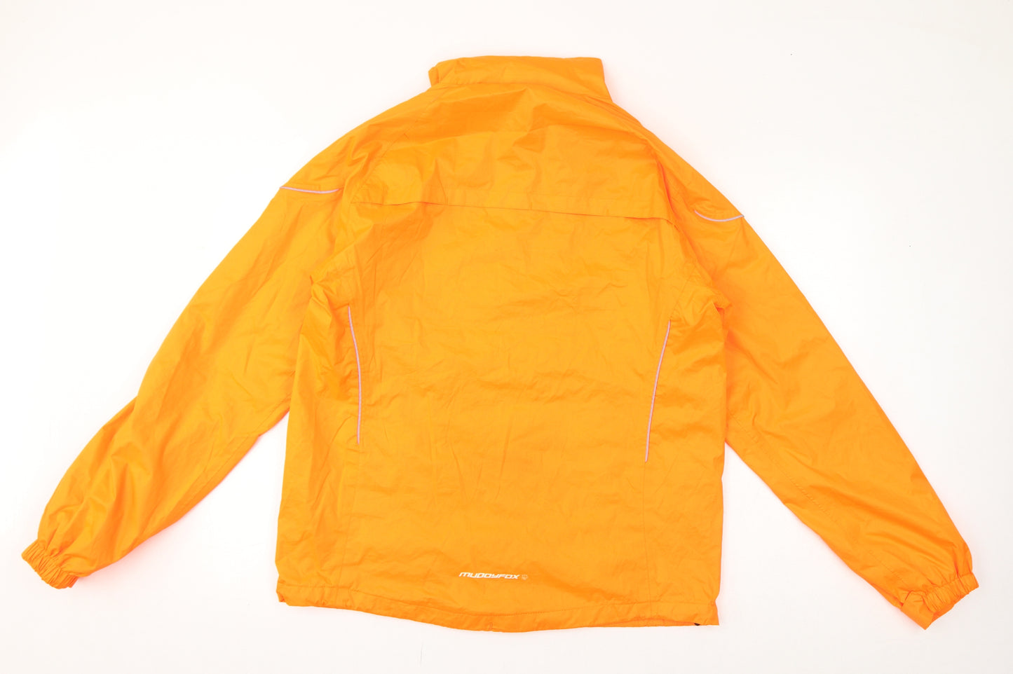 Muddy Fox Womens Orange Windbreaker Jacket Size L Zip - Reflective, Neon