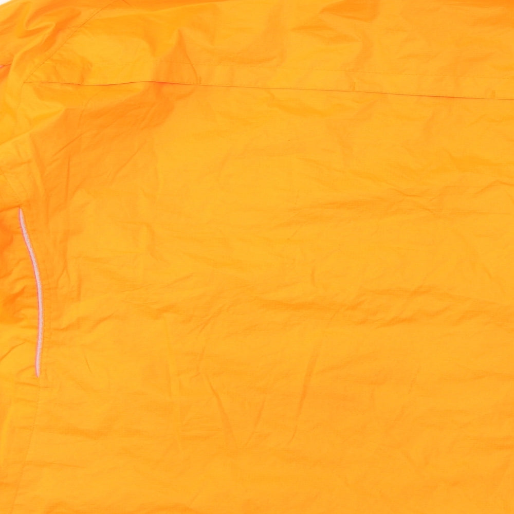 Muddy Fox Womens Orange Windbreaker Jacket Size L Zip - Reflective, Neon
