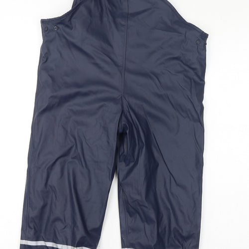 Lupilu Boys Blue Polyester Dungarees Trousers Size 4-5 Years L20 in Regular Buckle - Size 4-6, Inside Leg: 18in, Fleece Lined, Rain Trousers