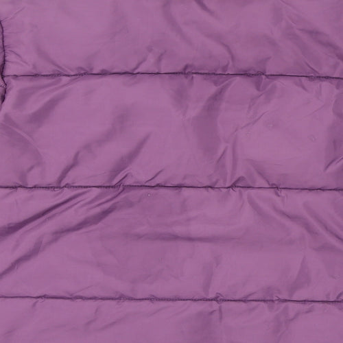 H&M Girls Purple Puffer Jacket Jacket Size 12-13 Years Zip