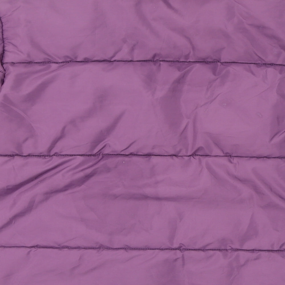 H&M Girls Purple Puffer Jacket Jacket Size 12-13 Years Zip