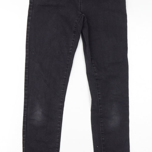 Denim & Co. Womens Black Cotton Skinny Jeans Size 10 L30 in Regular Zip