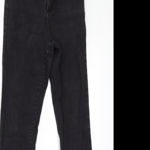 Denim & Co. Womens Black Cotton Skinny Jeans Size 10 L28 in Regular Zip