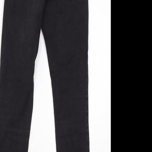 Denim & Co. Womens Black Cotton Skinny Jeans Size 10 L28 in Regular Zip