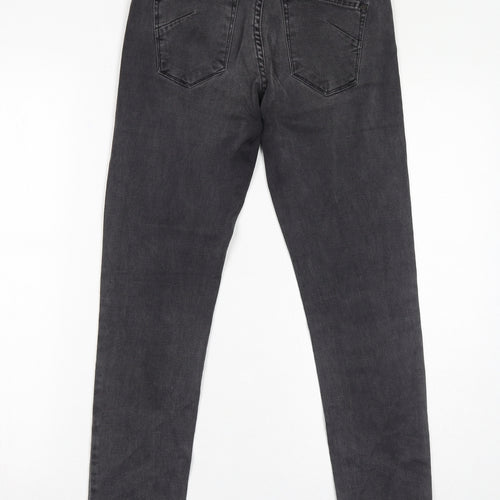 James Jeans Womens Grey Cotton Skinny Jeans Size 28 in L28 in Regular Zip