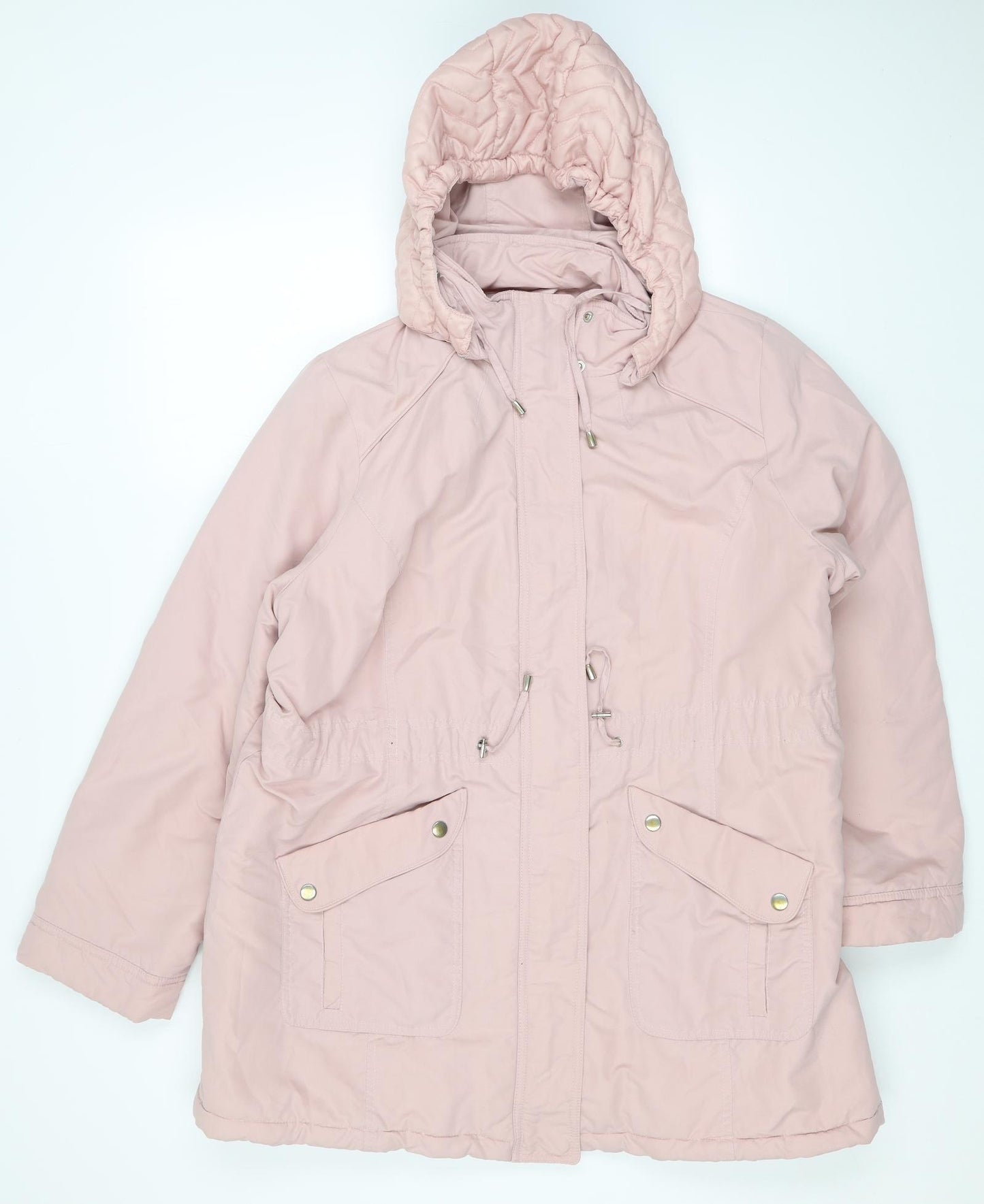 Authentic Womens Pink Rain Coat Coat Size 16 Zip