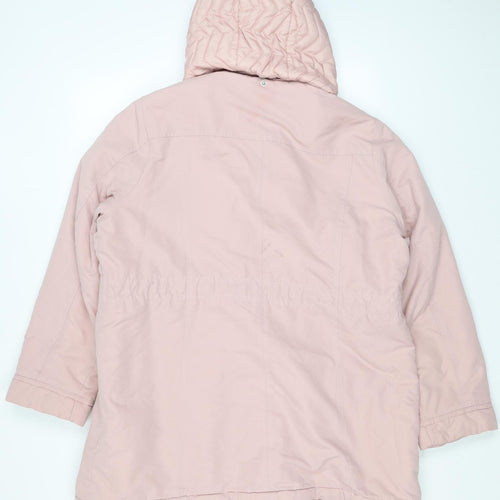 Authentic Womens Pink Rain Coat Coat Size 16 Zip