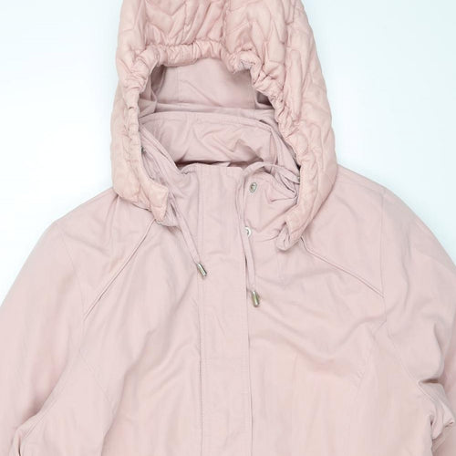 Authentic Womens Pink Rain Coat Coat Size 16 Zip