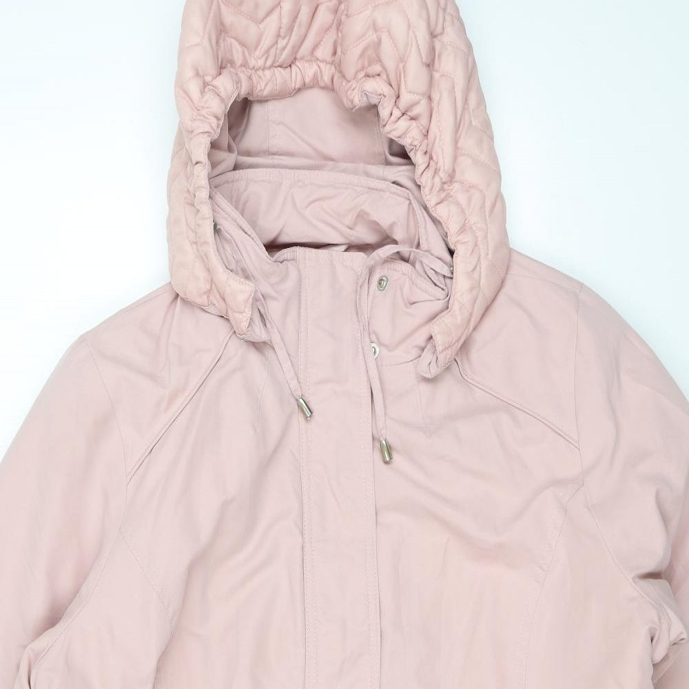 Authentic Womens Pink Rain Coat Coat Size 16 Zip