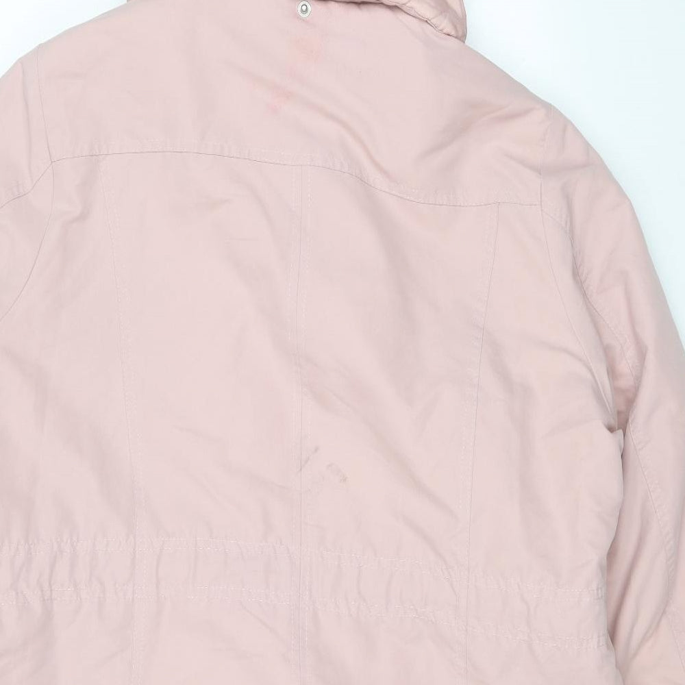 Authentic Womens Pink Rain Coat Coat Size 16 Zip