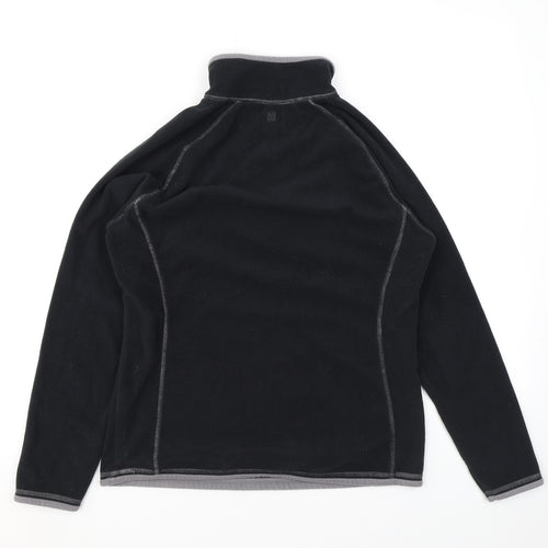 Mountain Warehouse Womens Black Polyester Pullover Sweatshirt Size 14 Zip