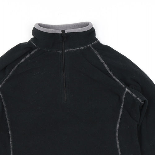 Mountain Warehouse Womens Black Polyester Pullover Sweatshirt Size 14 Zip