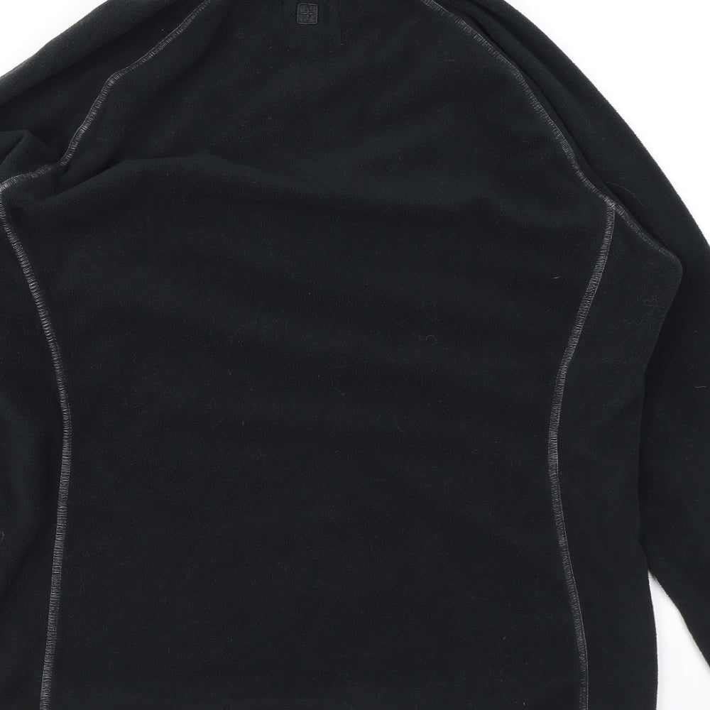 Mountain Warehouse Womens Black Polyester Pullover Sweatshirt Size 14 Zip
