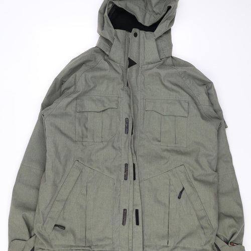 Surfanic Mens Green Windbreaker Jacket Size L Zip