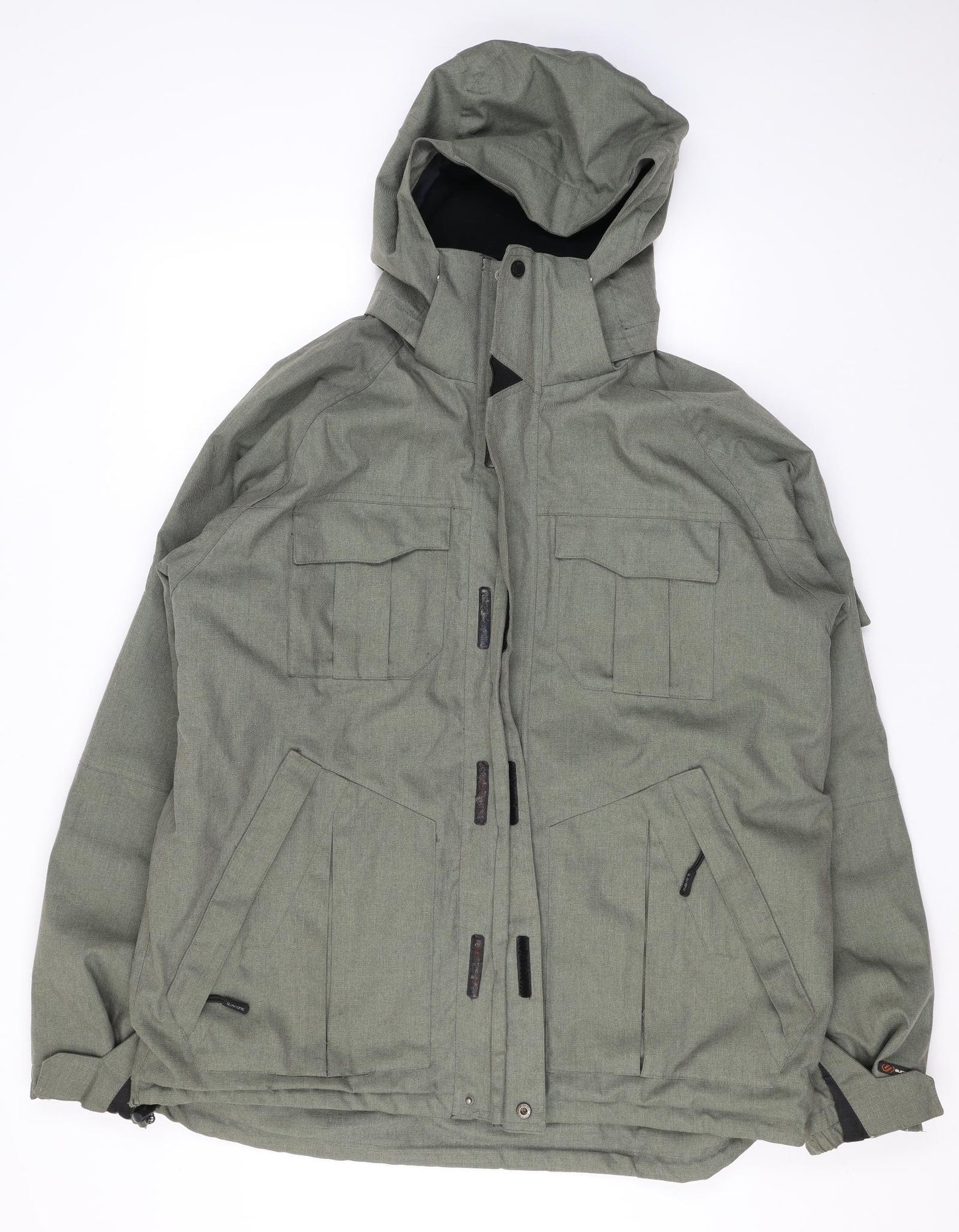 Surfanic Mens Green Windbreaker Jacket Size L Zip