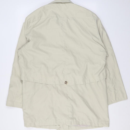Variations Womens Beige Overcoat Coat Size 16 Button