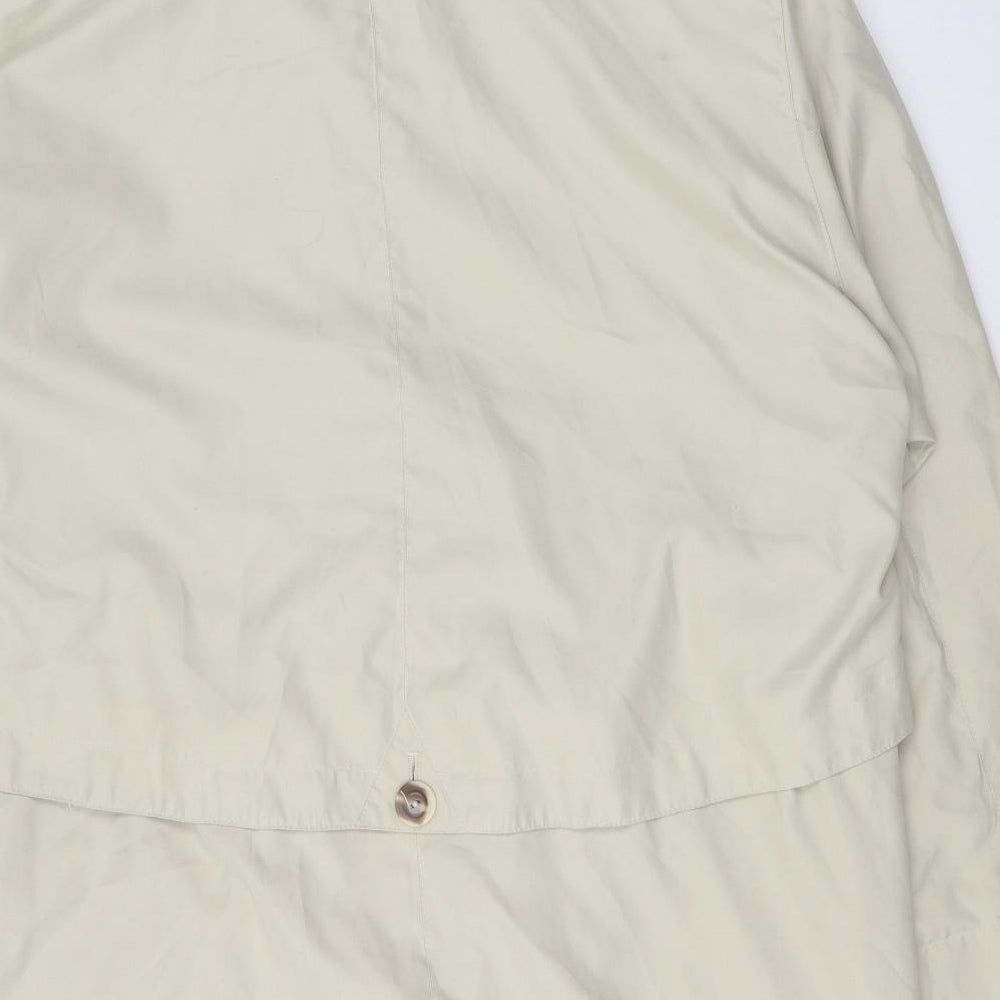 Variations Womens Beige Overcoat Coat Size 16 Button