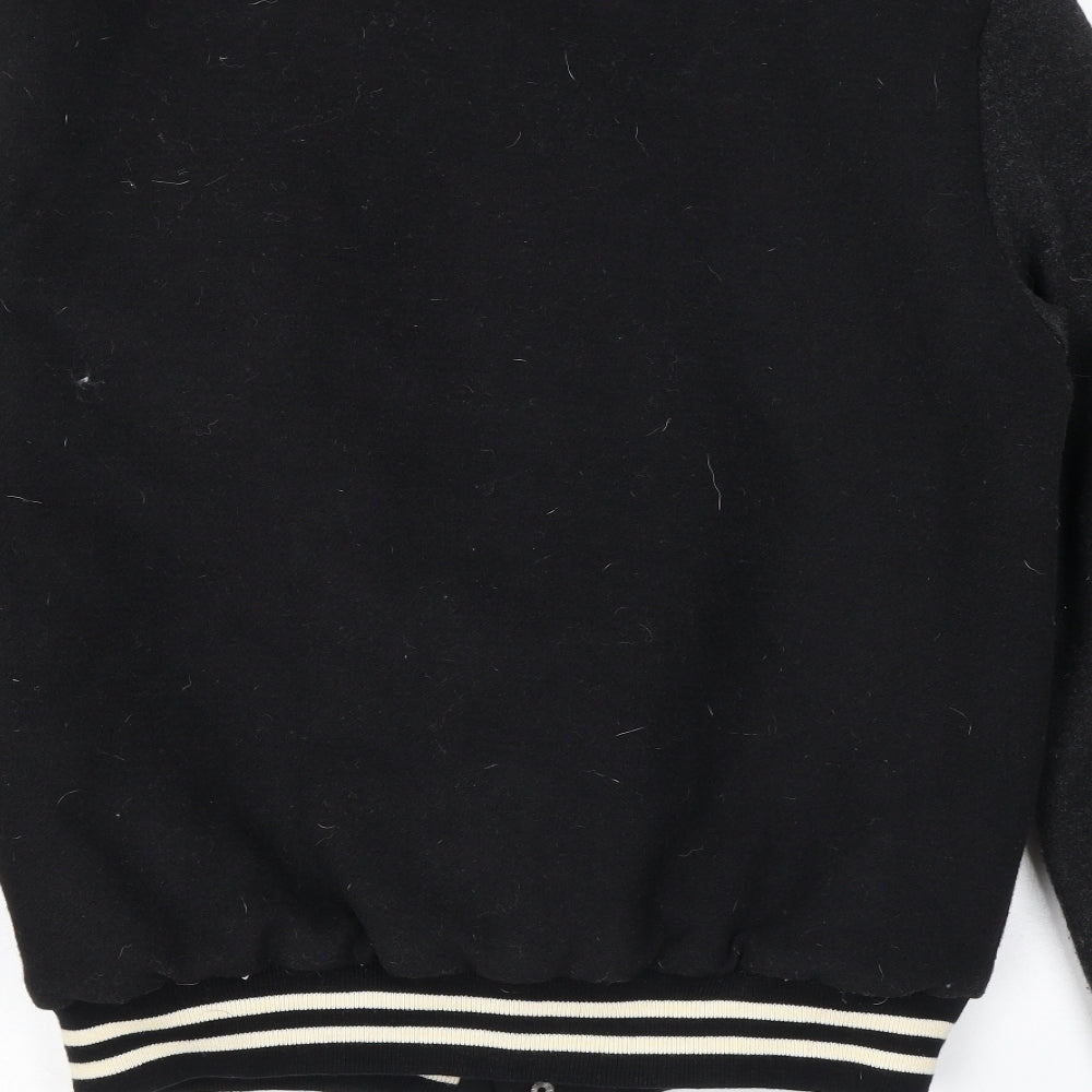 Bolongaro Womens Black Bomber Jacket Jacket Size S Snap