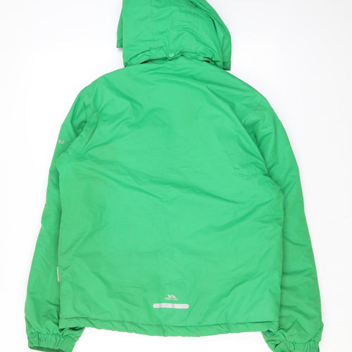 Trespass Boys Green Windbreaker Jacket Size 11-12 Years Zip