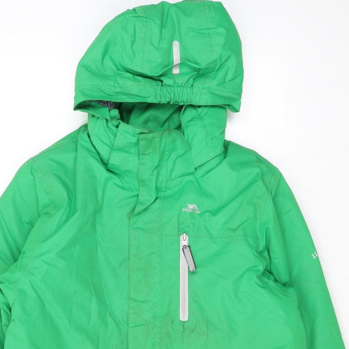 Trespass Boys Green Windbreaker Jacket Size 11-12 Years Zip