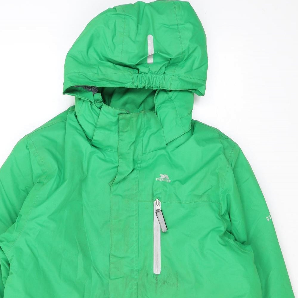 Trespass Boys Green Windbreaker Jacket Size 11-12 Years Zip