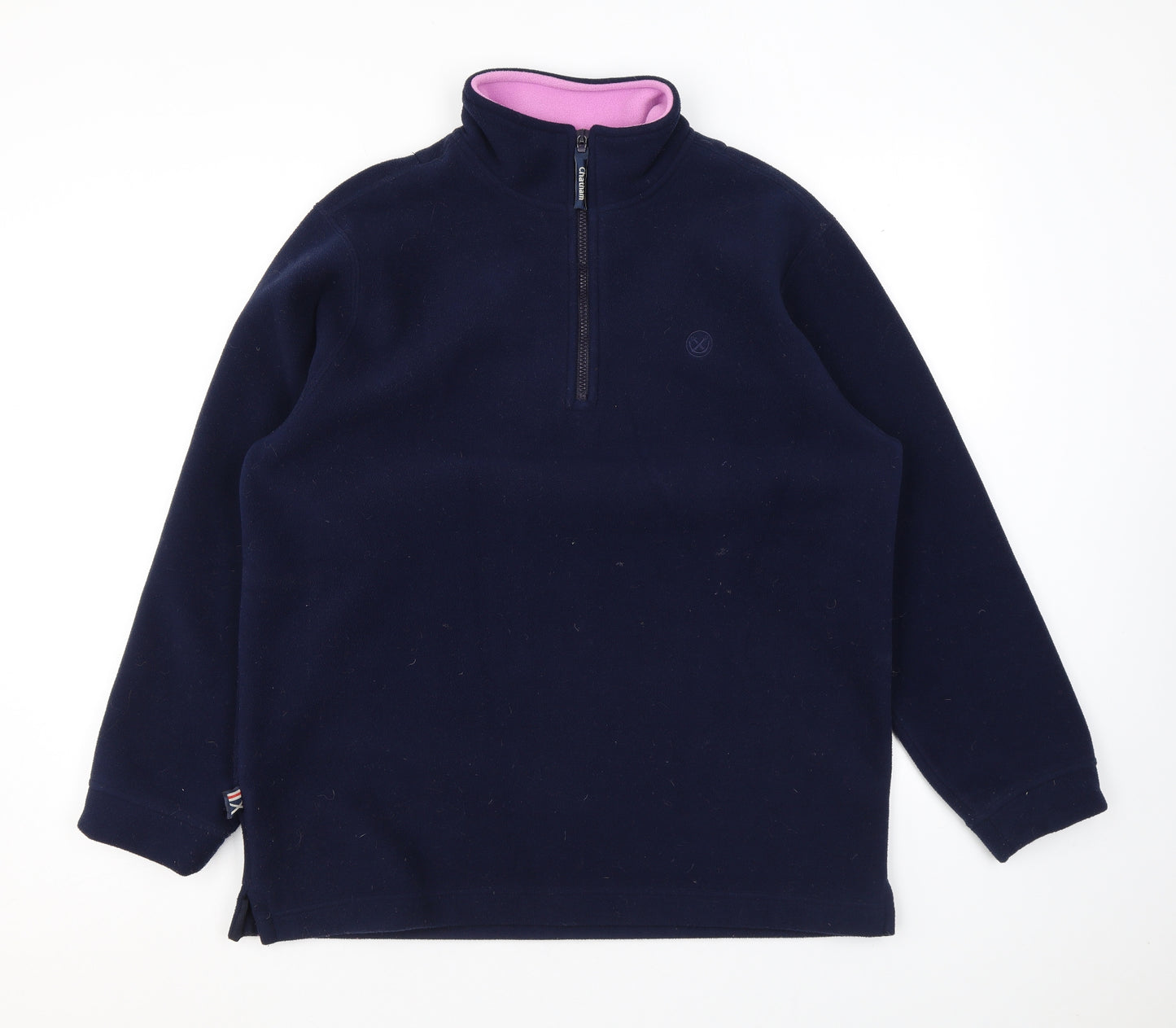 Chatham Womens Blue Polyester Pullover Sweatshirt Size 12 Zip