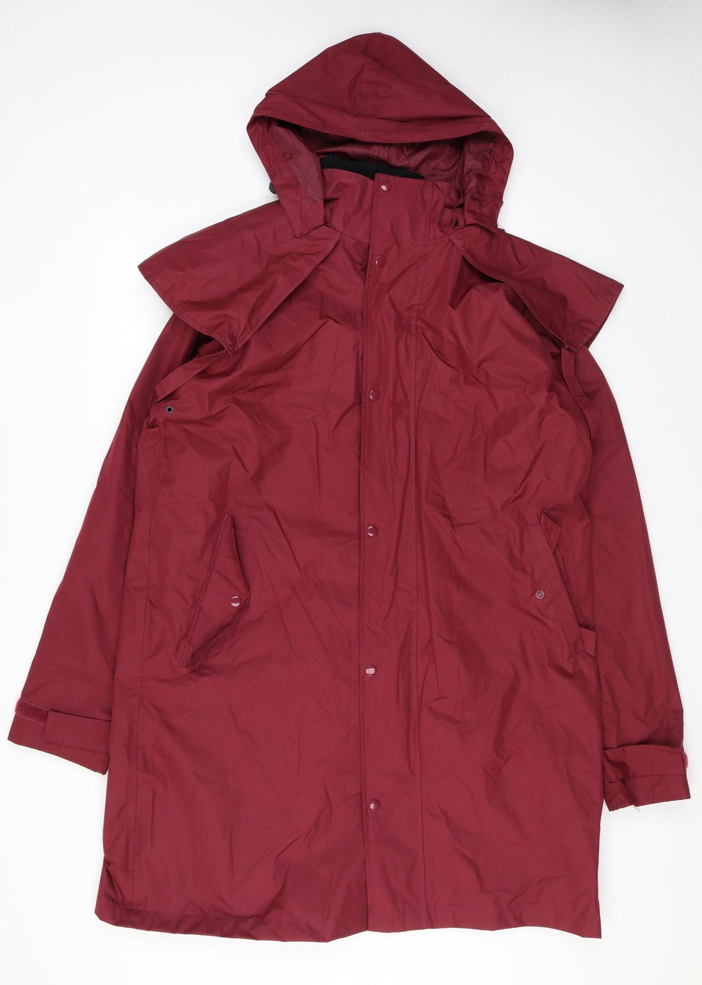 Cotton Traders Womens Pink Rain Coat Coat Size L Zip