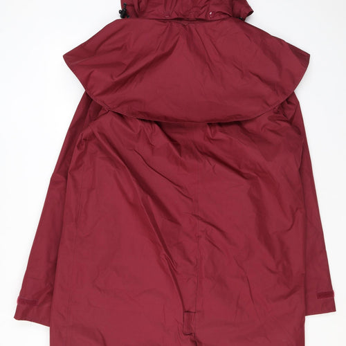 Cotton Traders Womens Pink Rain Coat Coat Size L Zip