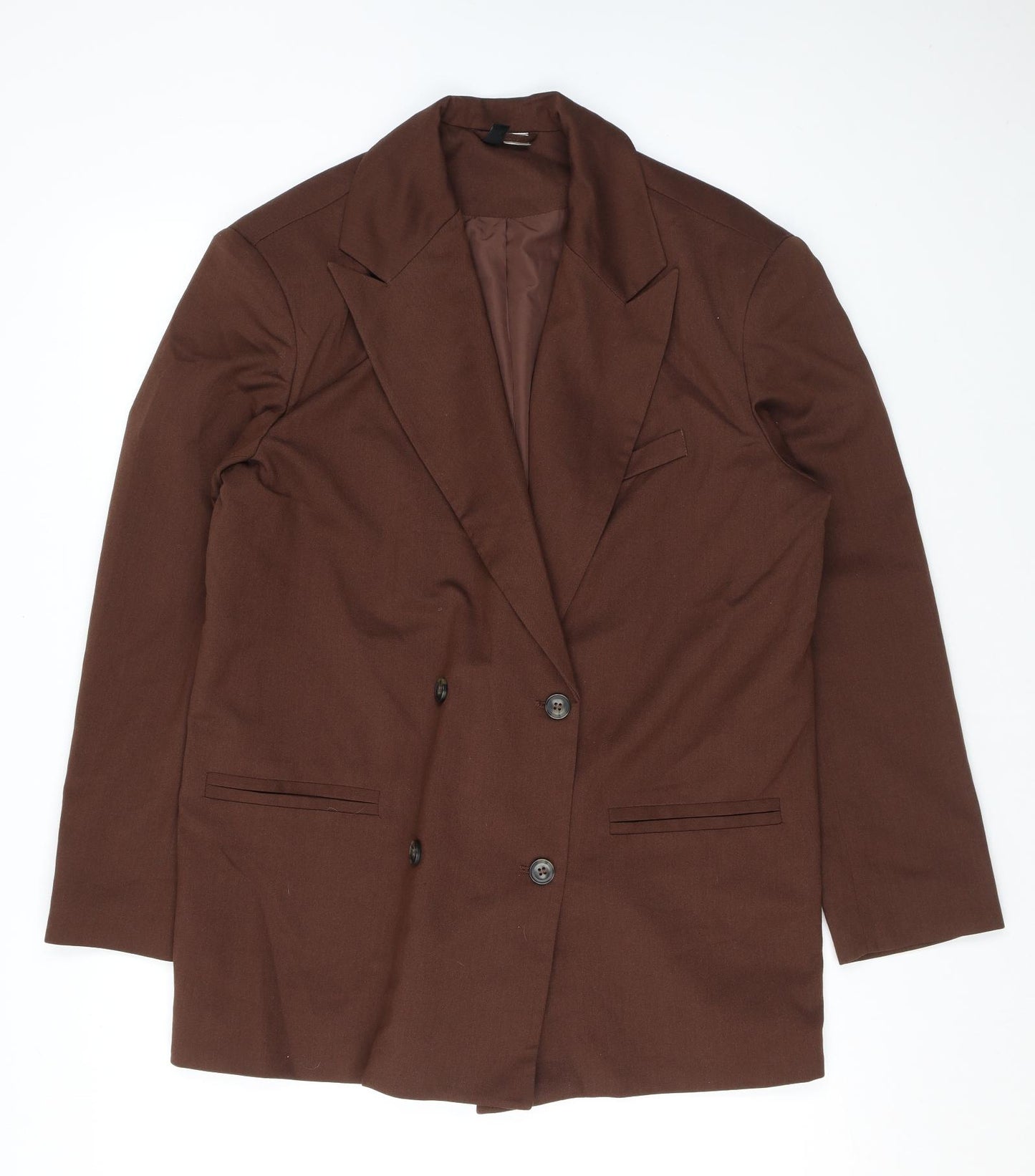 Divided by H&M Womens Brown Jacket Blazer Size S Button