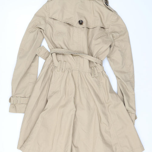 Divided by H&M Womens Beige Trench Coat Coat Size 10 Buckle - Belted