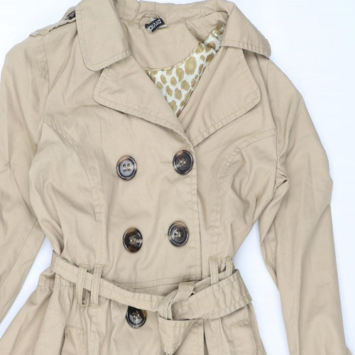 Divided by H&M Womens Beige Trench Coat Coat Size 10 Buckle - Belted