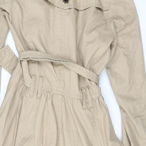 Divided by H&M Womens Beige Trench Coat Coat Size 10 Buckle - Belted