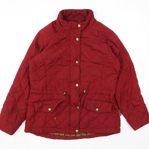 Target Dry Womens Red Quilted Jacket Size XS Zip