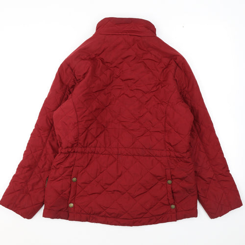 Target Dry Womens Red Quilted Jacket Size XS Zip
