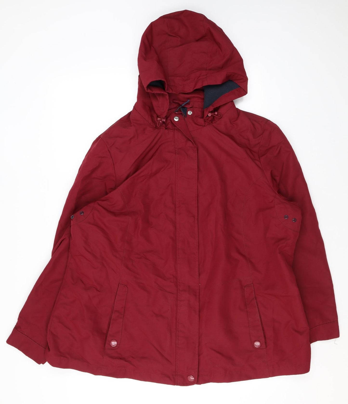 Maine New England Womens Red Rain Coat Coat Size 20 Zip
