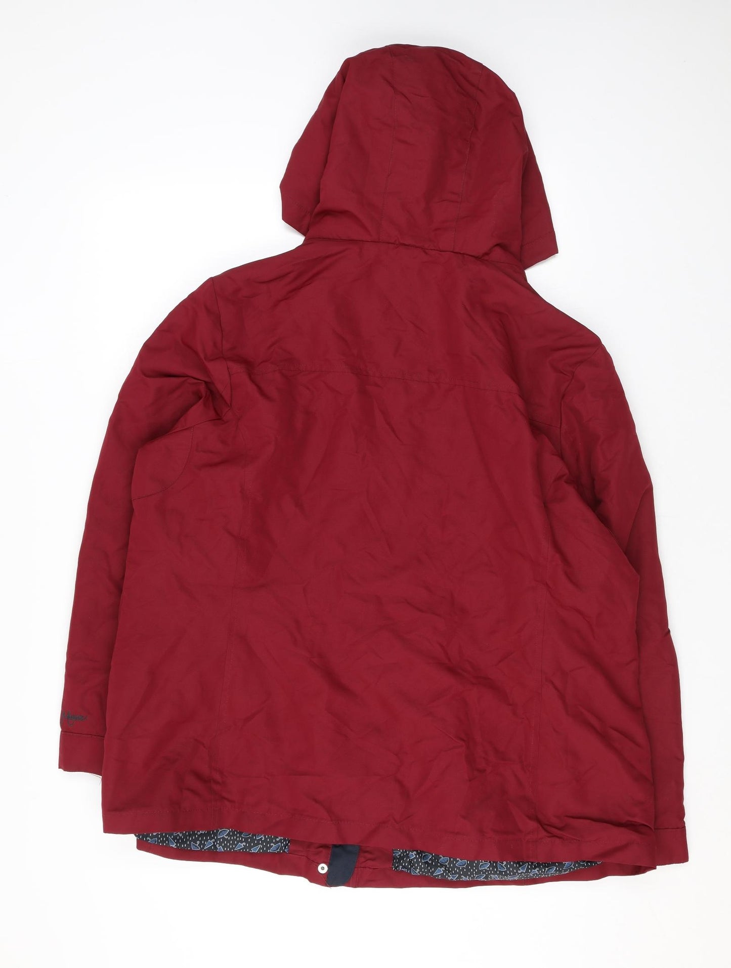 Maine New England Womens Red Rain Coat Coat Size 20 Zip
