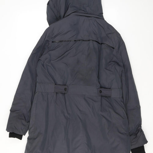 Maine New England Womens Blue Parka Coat Size 10 Zip