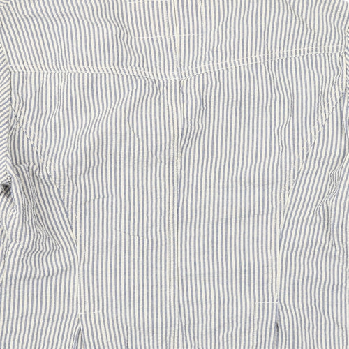 Jack Wills Womens Ivory Striped Jacket Blazer Size 12 Button