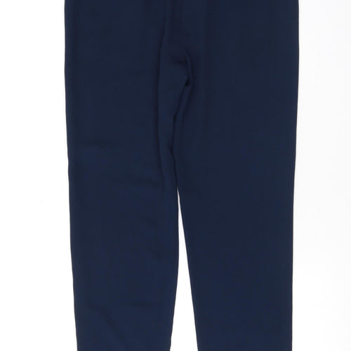 And Less Womens Blue Polyester Trousers Size 8 L28 in Regular
