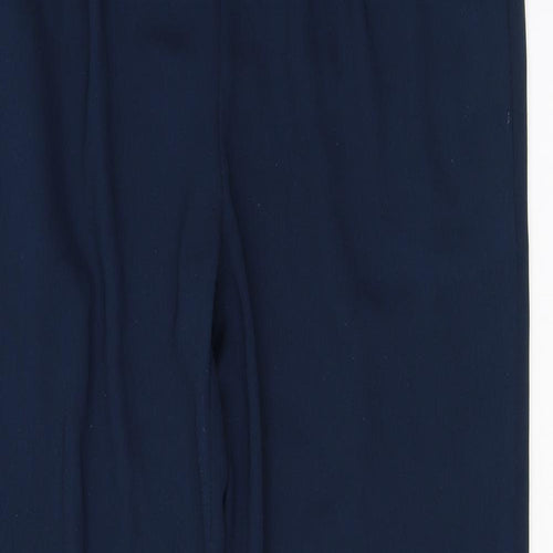 And Less Womens Blue Polyester Trousers Size 8 L28 in Regular