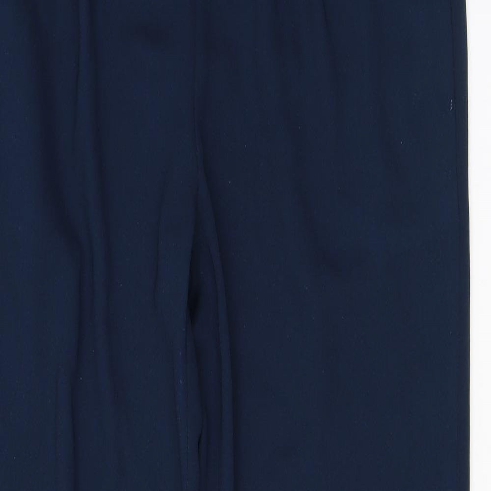 And Less Womens Blue Polyester Trousers Size 8 L28 in Regular