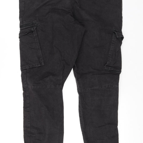 Denim & Co. Mens Grey Cotton Skinny Jeans Size L L30 in Regular Drawstring - Cuffed
