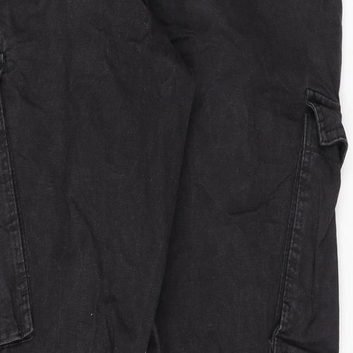 Denim & Co. Mens Grey Cotton Skinny Jeans Size L L30 in Regular Drawstring - Cuffed