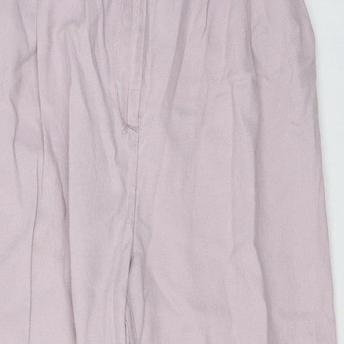 H&M Womens Purple Lyocell Trousers Size 8 L24 in Regular Zip