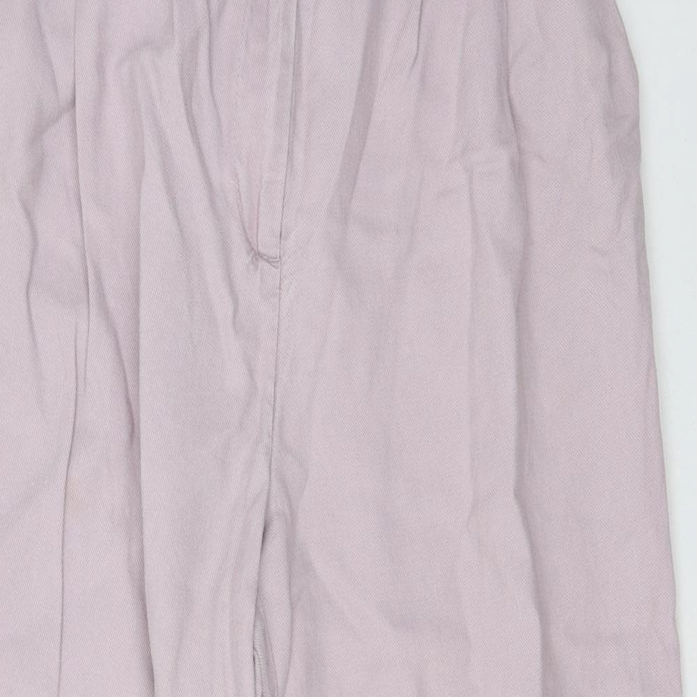 H&M Womens Purple Lyocell Trousers Size 8 L24 in Regular Zip
