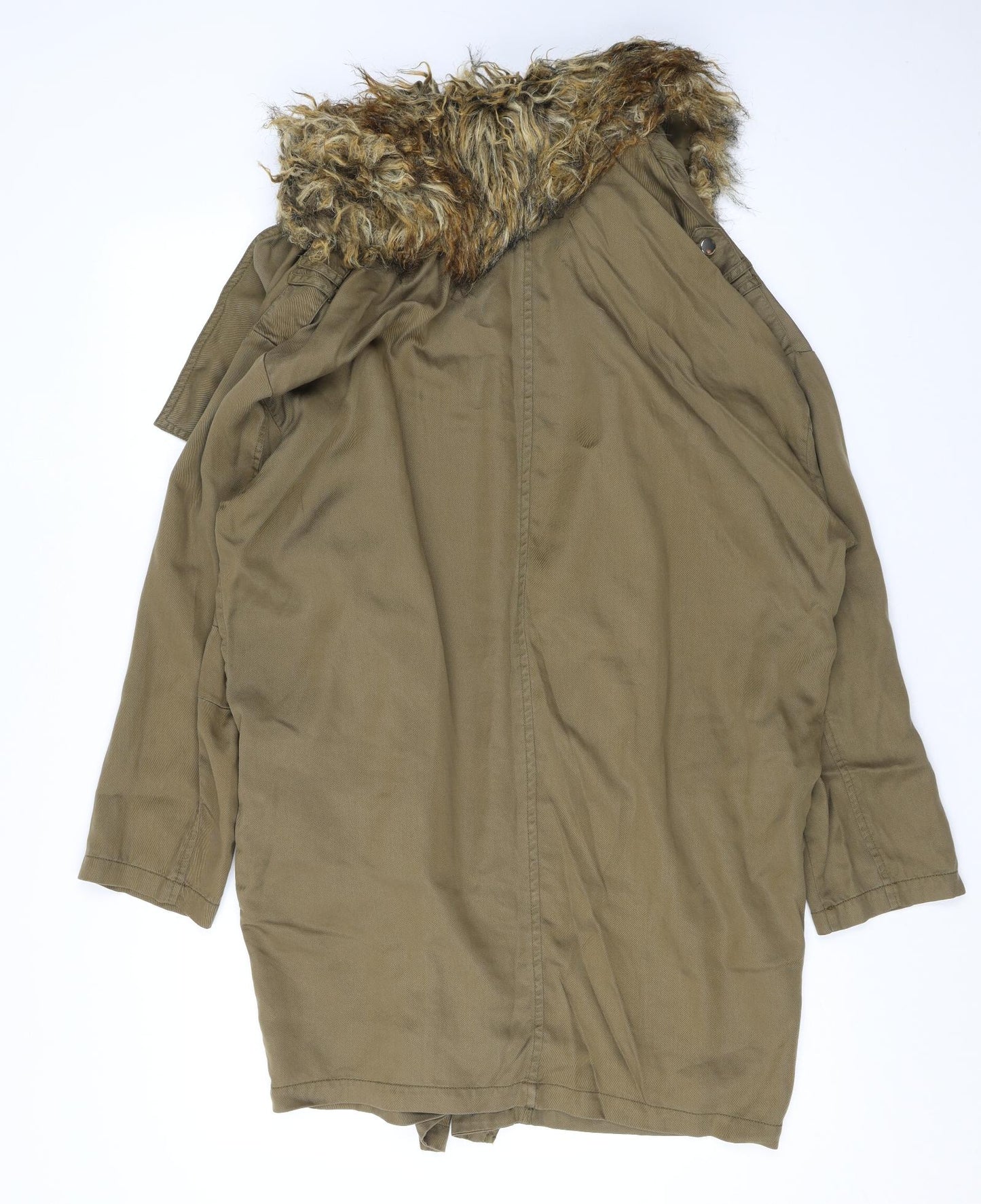 River Island Womens Green Parka Coat Size 12