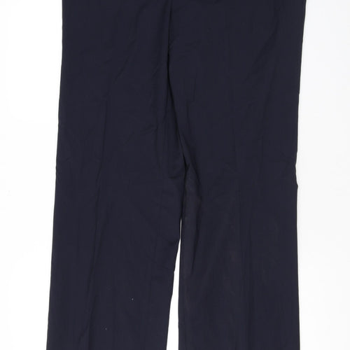 Brook Taverner Womens Black Polyester Dress Pants Trousers Size 16 L36 in Regular Zip