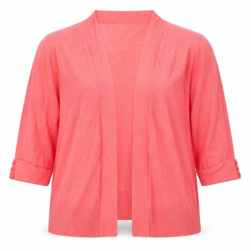 Simply Womens Pink V-Neck Viscose Cardigan Jumper Size M