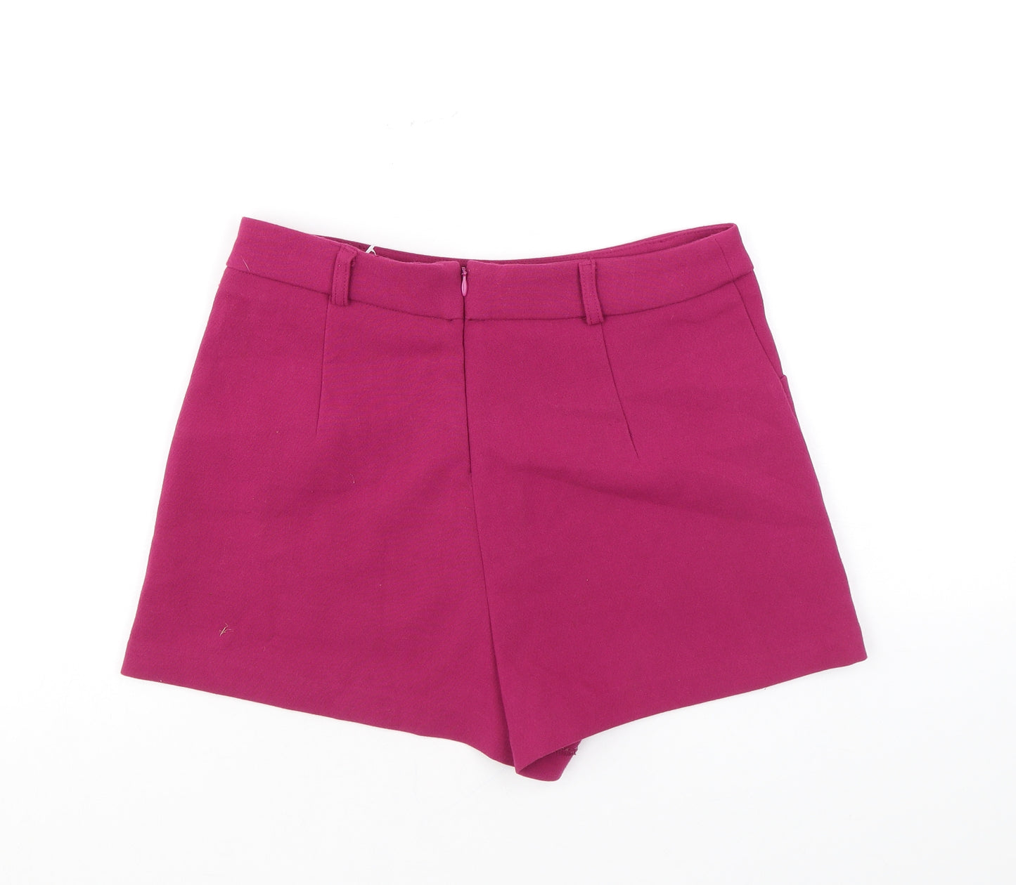 FOREVER 21 Womens Pink Polyester Basic Shorts Size S Regular Zip